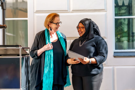 Kameelah Janan Rasheed receives the 2022 Schering Stiftung Award for Artistic Research at a festive award ceremony on September 17, 2023, at KW Institute for Contemporary Art, Berlin