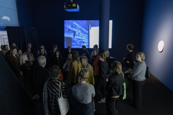 Opening of the Exhibition Johtingeaidnu – The Path Within by Emilia Tikka with Oula A. Valkeapää and Leena Valkeapää at the Project Space of the Schering Stiftung, 10. April 2025