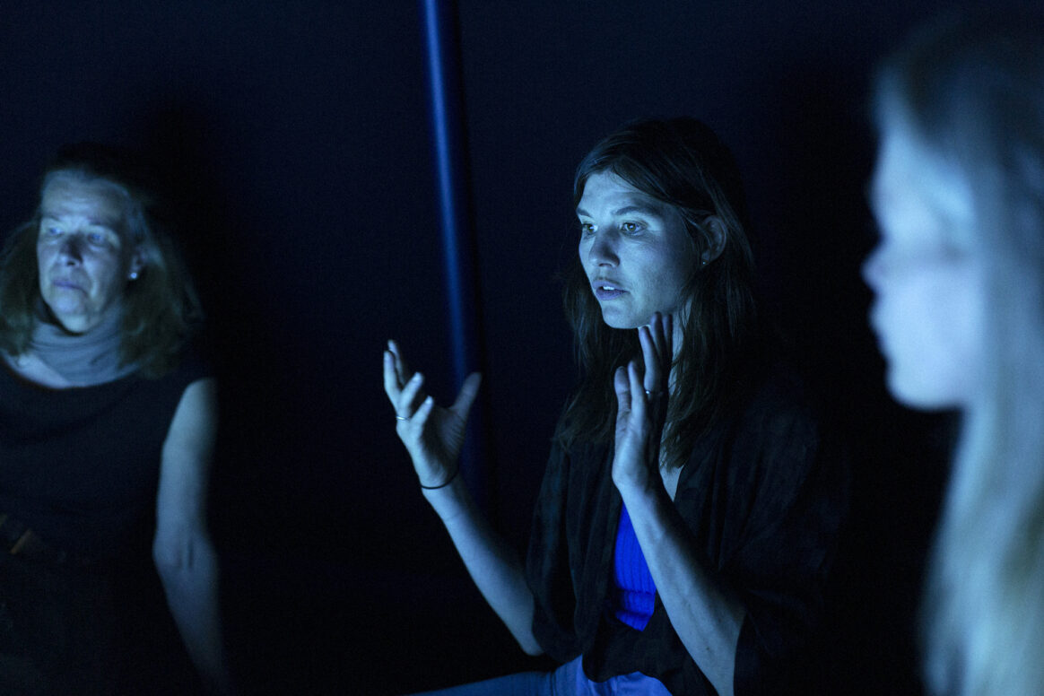 Exhibition tour with Oula A. Valkeapää and Leena Valkeapää as part of the exhibition “Johtingeaidnu - The Path Within", July 25, 2025, Project Space of the Schering Stiftung Berlin