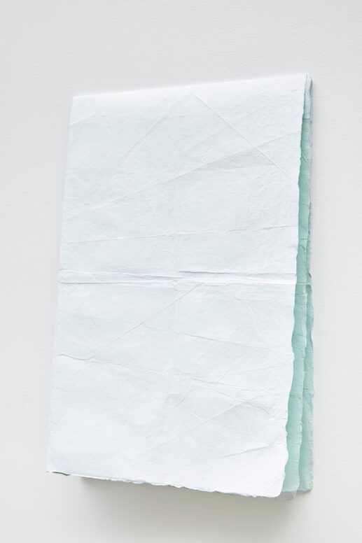 N. Dash, “Commuter,” 2021, folds, acrylic on paper, 38 x 26 cm