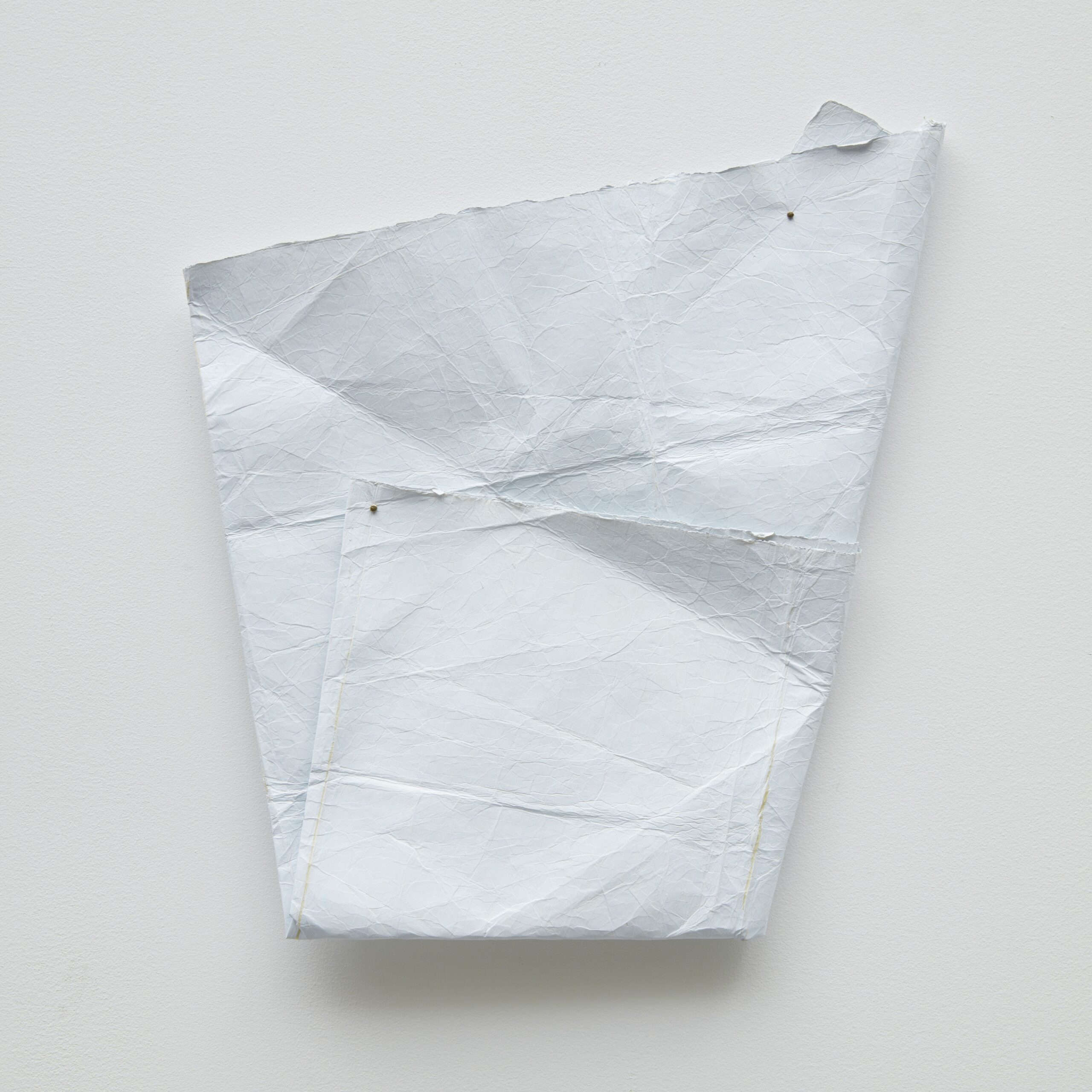 N. Dash, “Commuter,” 2021, folds, acrylic on paper, 37 x 34,5 cm