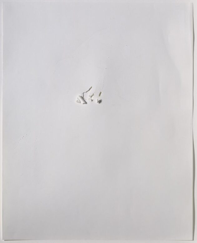 Claude Heath, “Archaeological Drawings (Sheet 6),” 2010, incisions, scratches, scrapes, and pressure marks on paper, 42 x 29.7 cm
