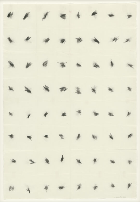 William Anastasi, “Untitled (Pocket Drawing),” August 4, 2011, graphite on Chinese paper, 92.5 x 63.5 cm